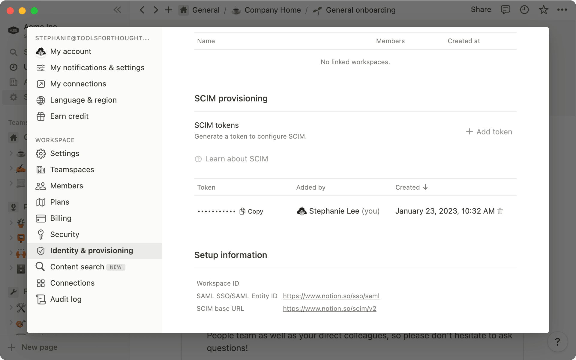 Notion’s SCIM API allows you to provision, manage, and de-provision members and groups in Notion.