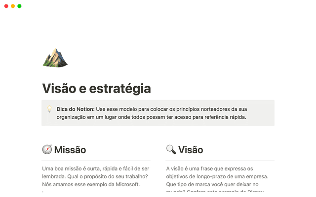 Visão e Estratégia